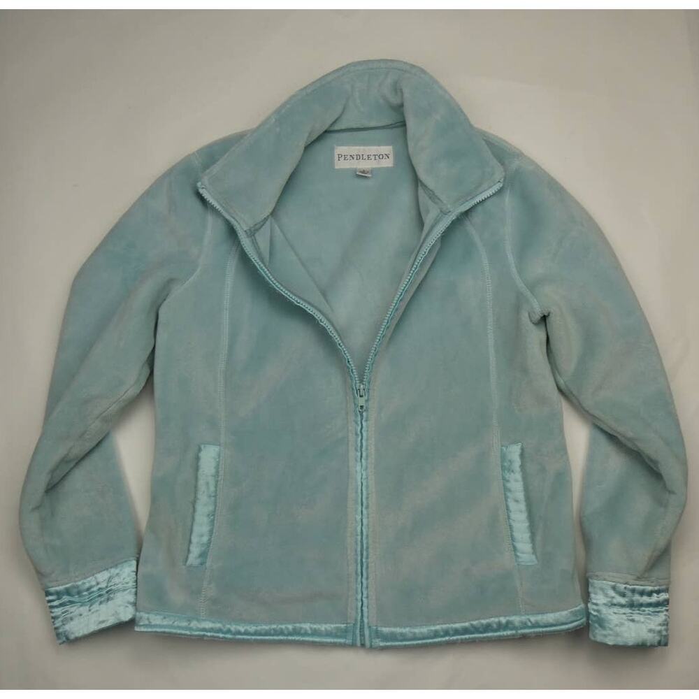 Pendleton super soft fleece full zip jacket, small, light blue